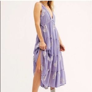 Free People Lavender Floral Maxi Dress